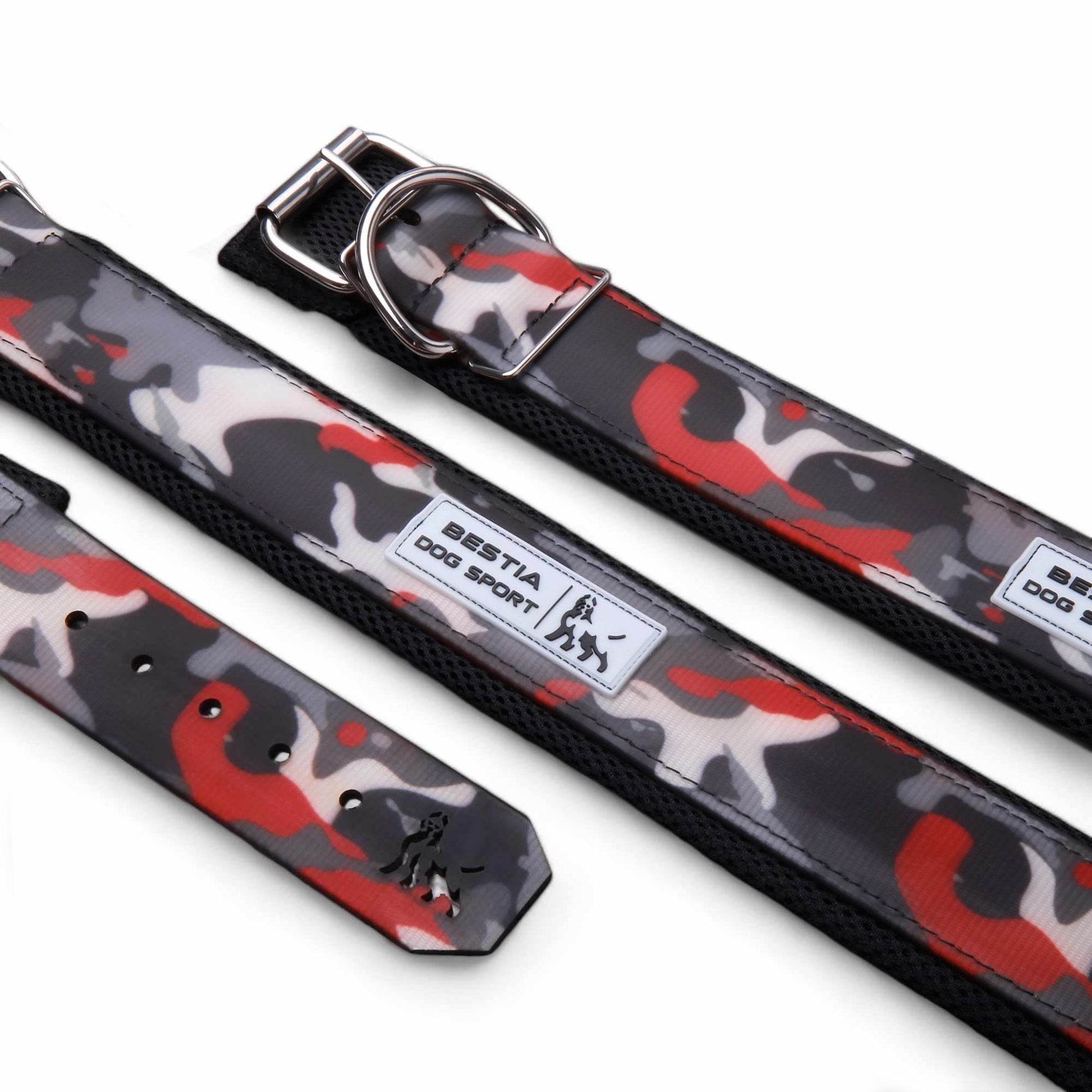 BESTIA DOG SPORT COLLAR RED CAMO-0