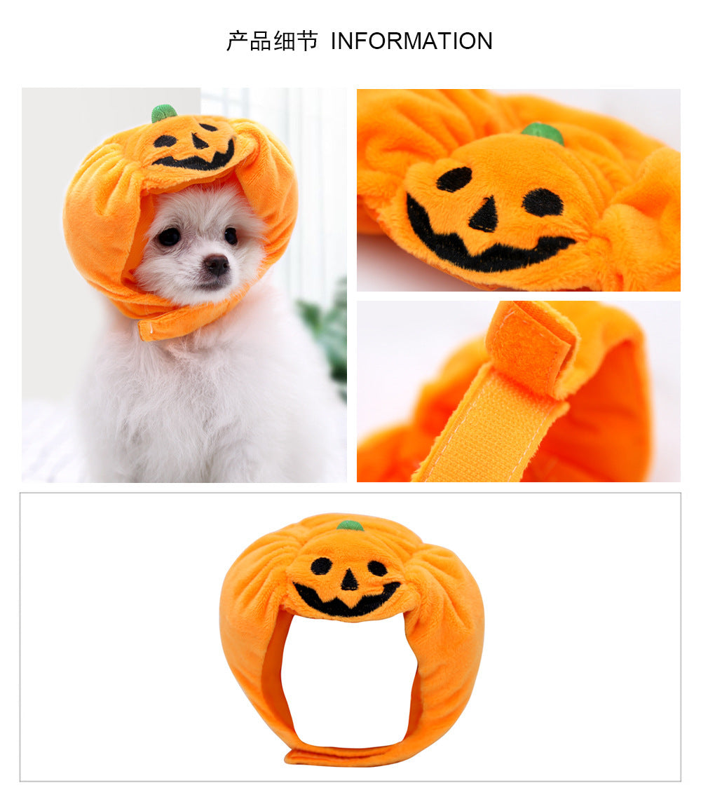 Pumpkin Halloween Costume Pets Hats-4