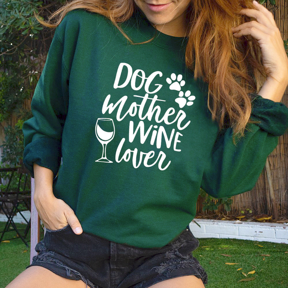 Dogs Mother Wine Lover Sweater - Fur Mama Sweatshirt Gift For Dog Lover Dog Mom Shirt - Dog Mom Sweater - Dog Mom Gift - Dog Lover-2