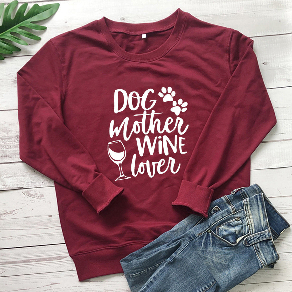 Dogs Mother Wine Lover Sweater - Fur Mama Sweatshirt Gift For Dog Lover Dog Mom Shirt - Dog Mom Sweater - Dog Mom Gift - Dog Lover-1