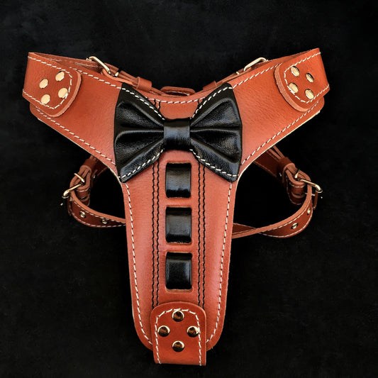 Bestia ''Bowtie'' leather harness-0