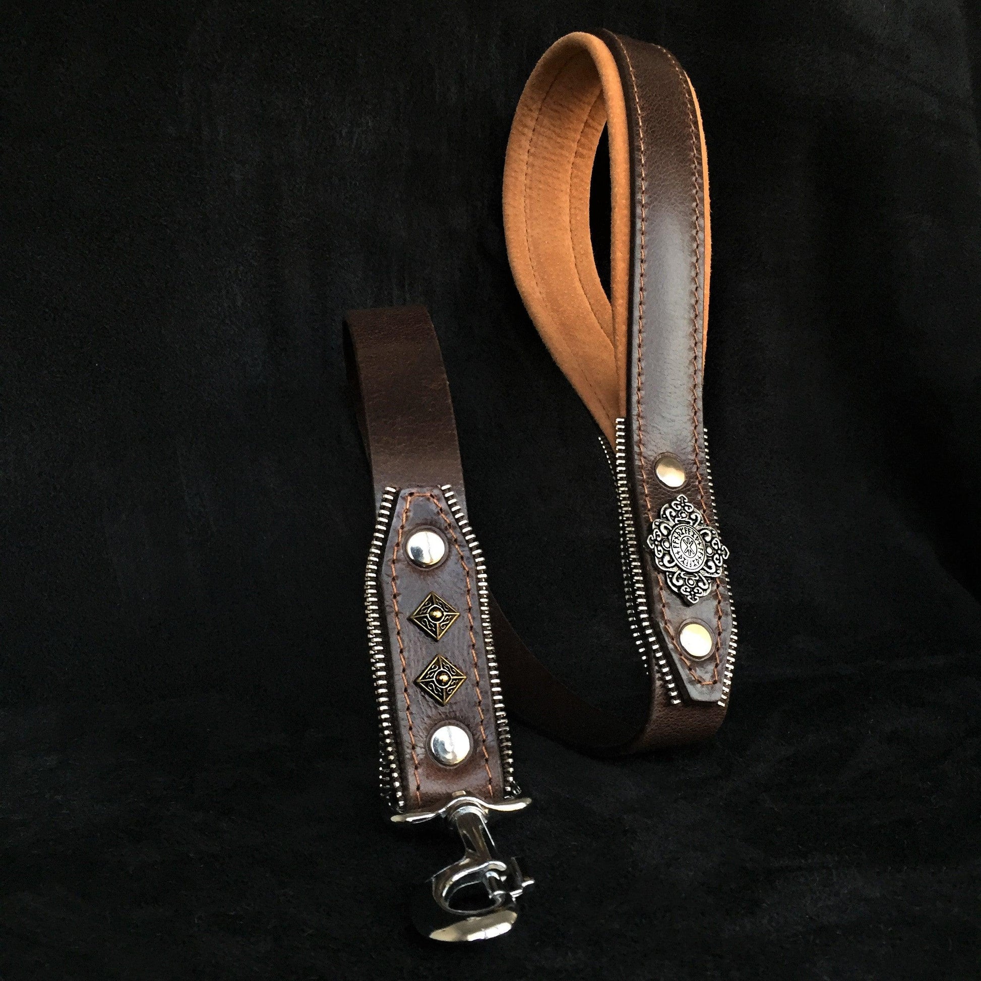 The ''Aztec'' brown leash-0