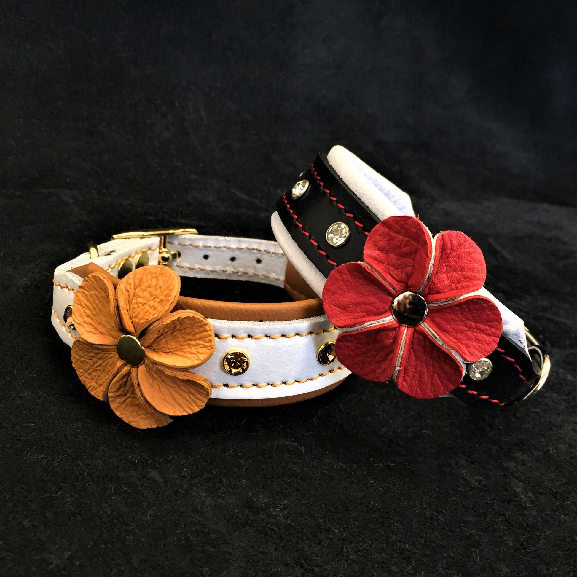 The "Flower" handmade puppy collar-1