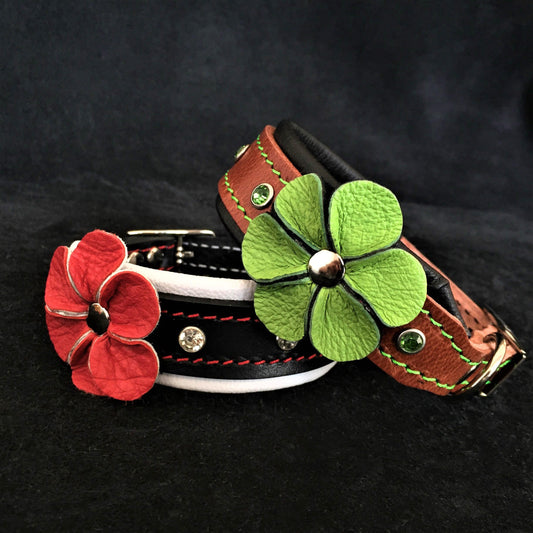 The "Flower" handmade puppy collar-0