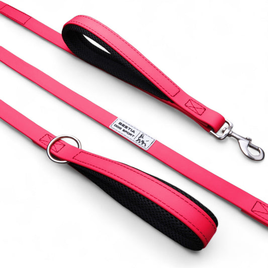 BESTIA DOG SPORT dual handle leash neon pink-0