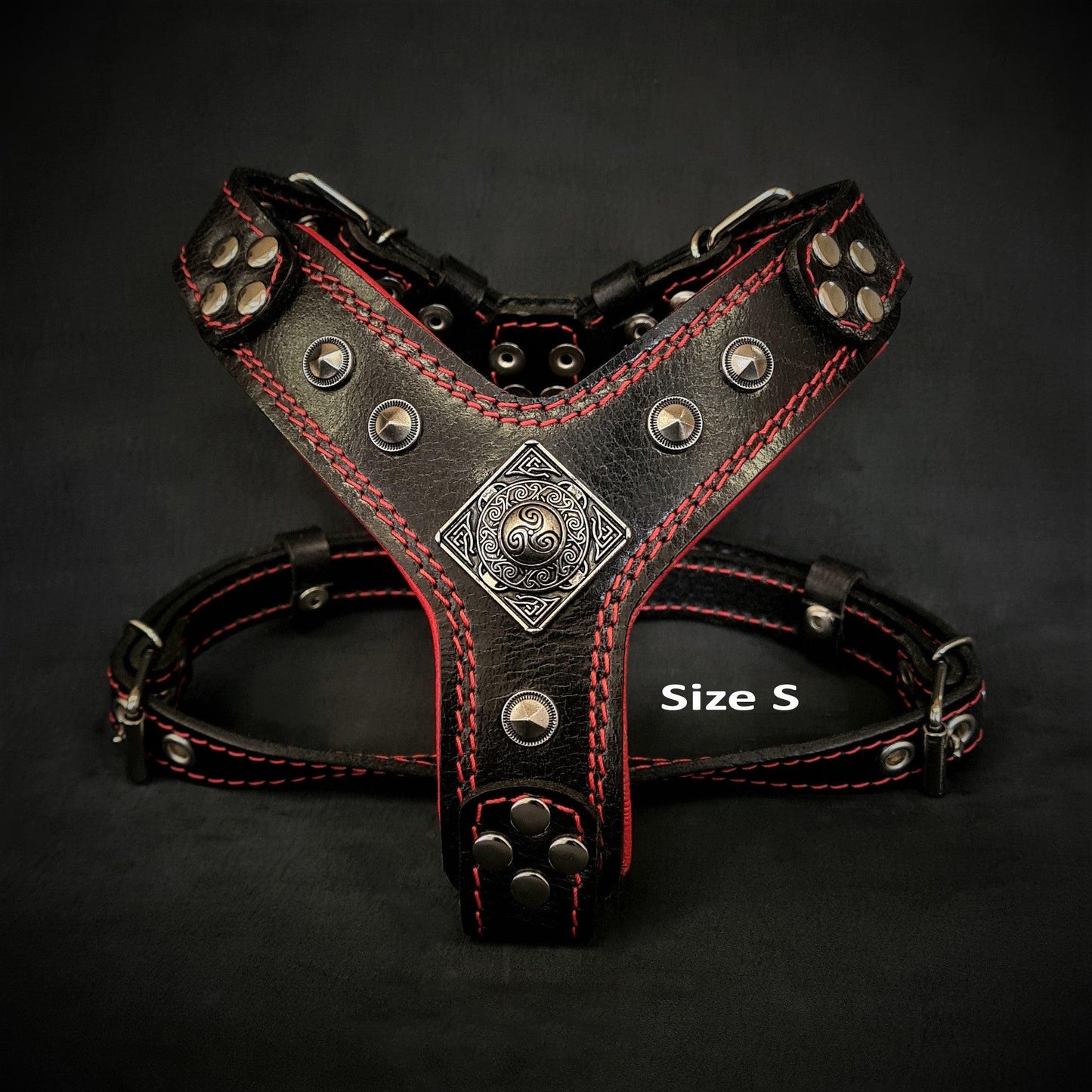 The ''Eros'' harness Black & Red Small to Medium Size-1