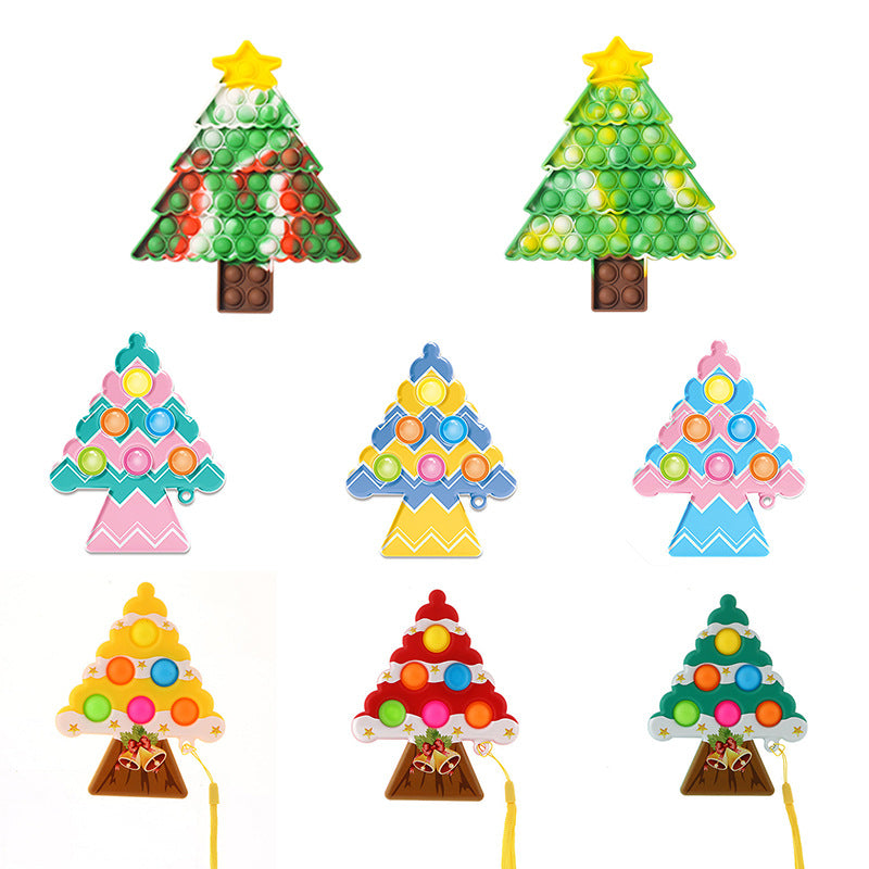 Jumbo Push Pop Fidget  Sensory -Christmas Trees collection-0