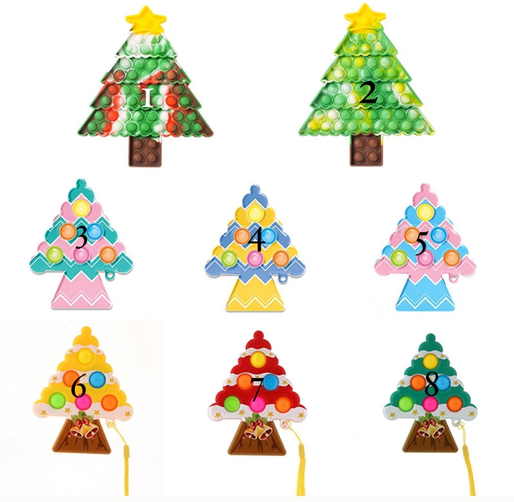 Jumbo Push Pop Fidget  Sensory -Christmas Trees collection-1