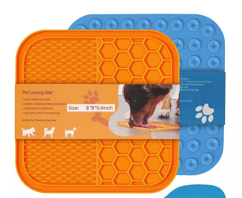 Mat For Dogs Cats Slow Food Bowls New Pet Dog Feeding Food Bowl Silicone Dog Feeding Lick Pad Dog Slow Feeders Treat Dispensing-0