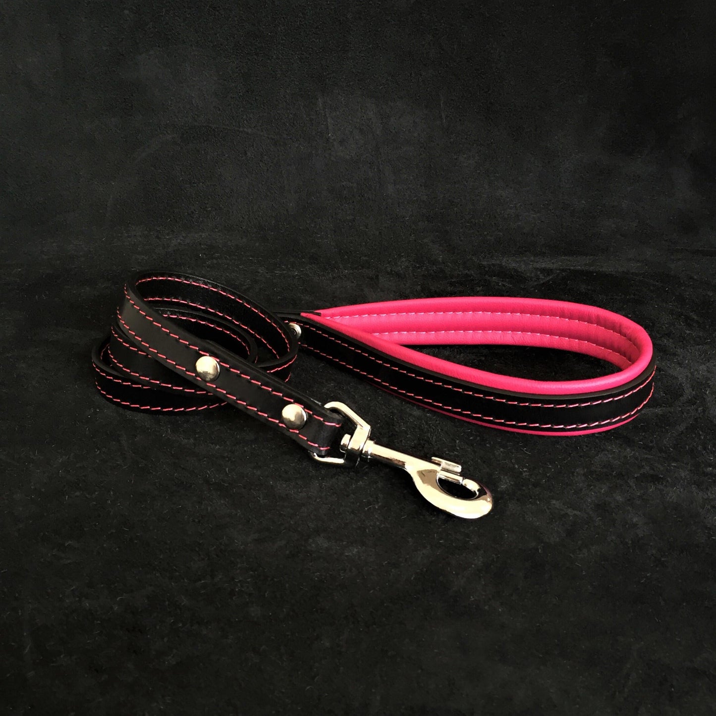 Black leather leash-0