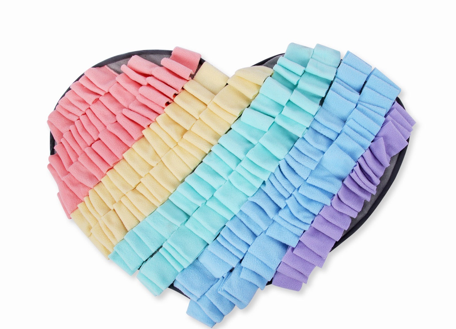 Pets Puzzle Toys Snuffle Mat-Rainbow Heart-0