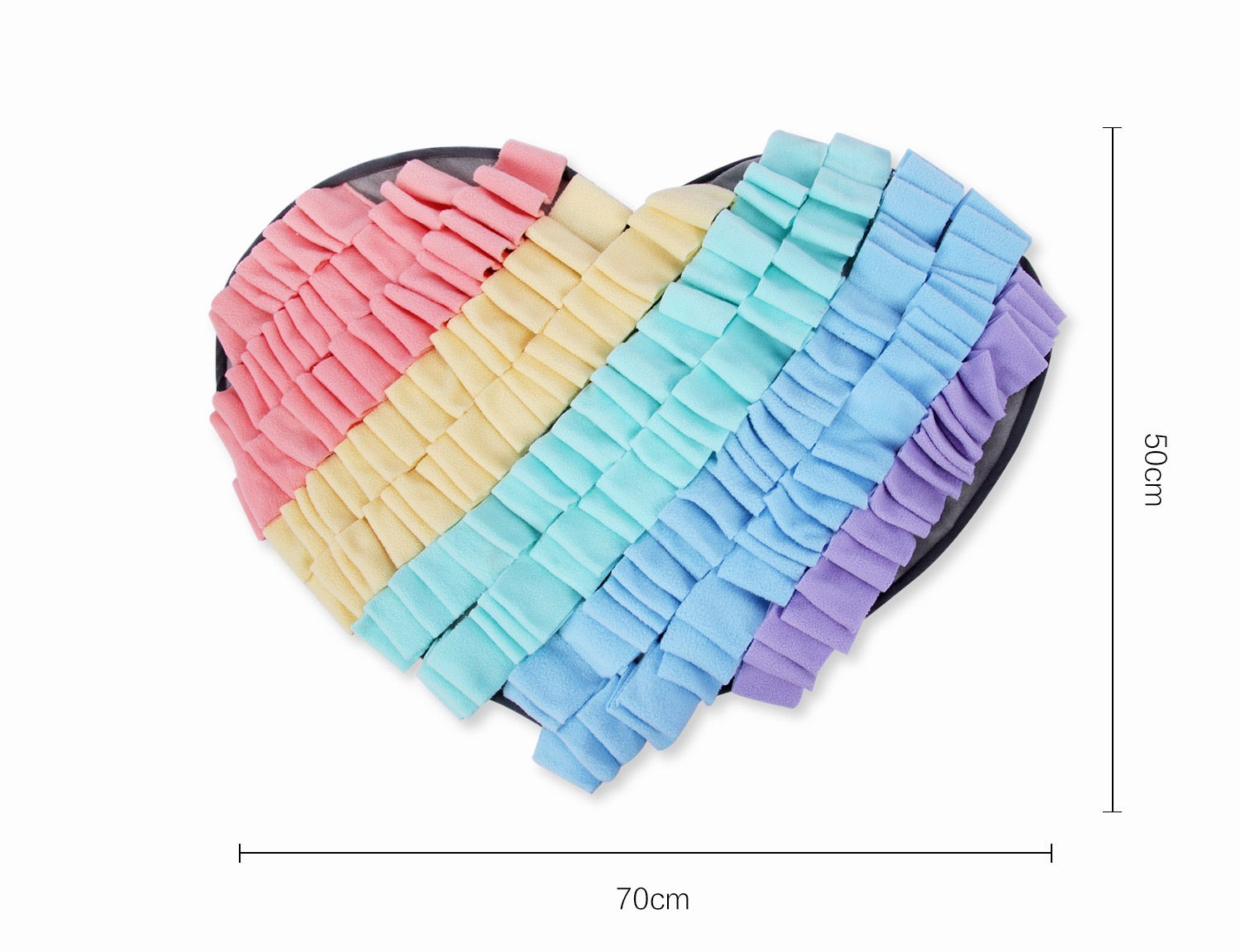 Pets Puzzle Toys Snuffle Mat-Rainbow Heart-2