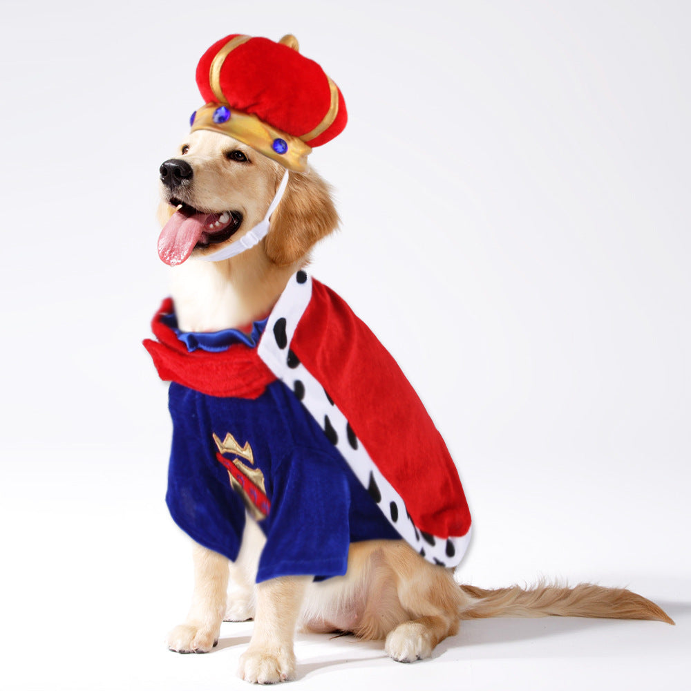 Halloween Pet Cosplay Costume Cat & Dog Outfits- i'm the King-0