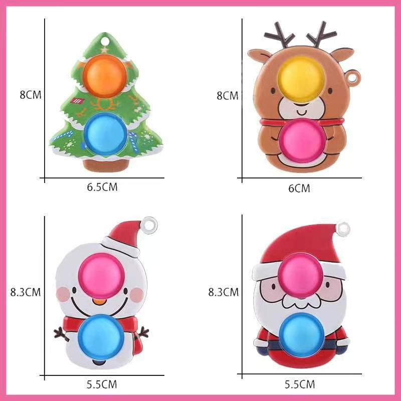 Beautiful Push Pop Fidget Sensory Toy- Merry Christmas-0