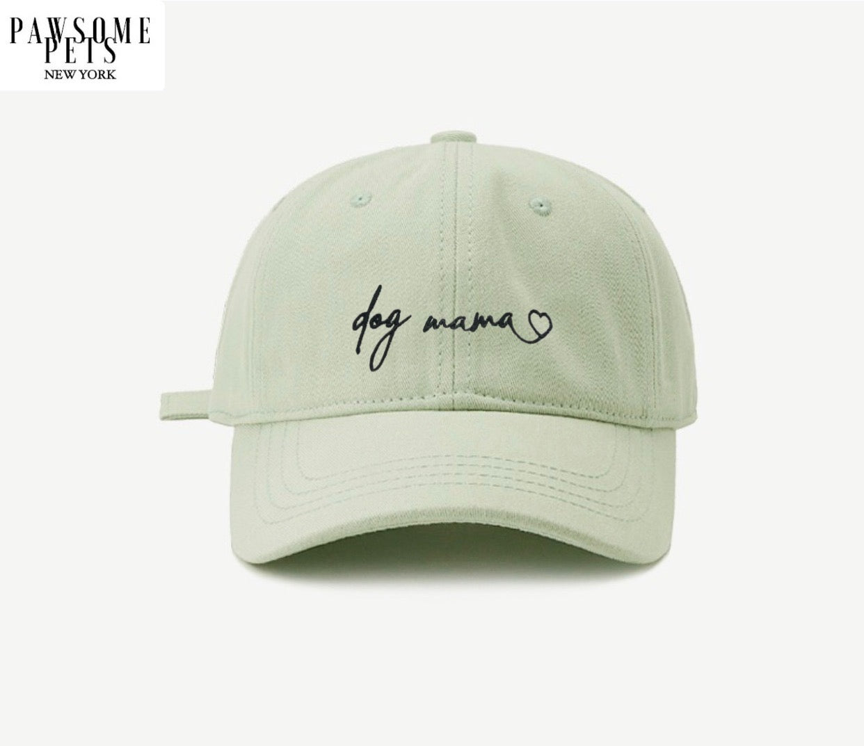 DOG MOM HAT - LIGHT BEAN GREEN