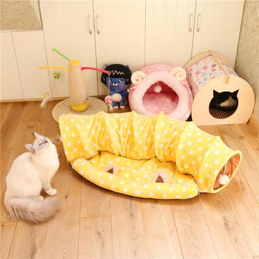 [SALE] Soft Cat Tunnel With Bed Mat-0