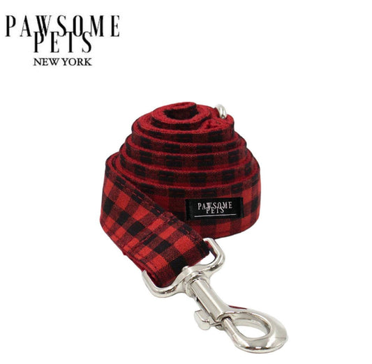 LEASH - RED BLACK STRIPE-0