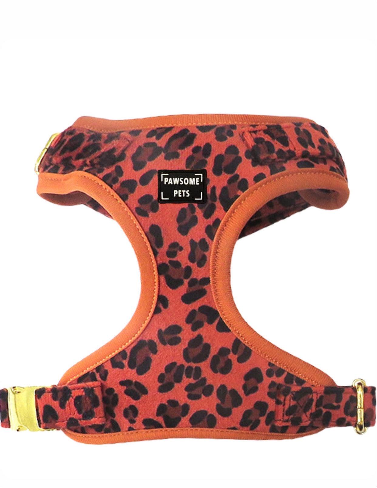 ADJUSTABLE HARNESS - ORANGE LEOPARD-0