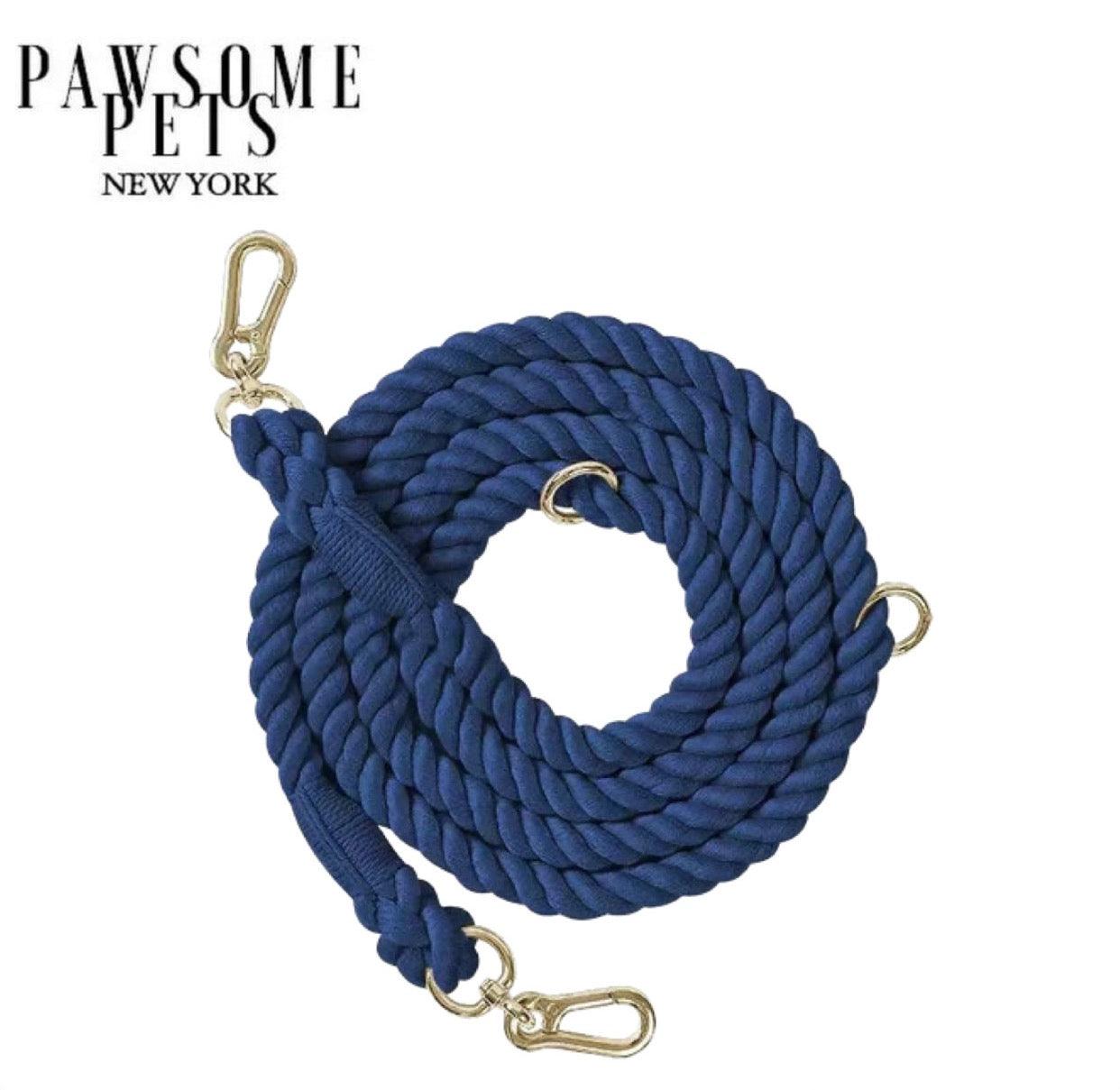 HANDS FREE DOG ROPE LEASH - ROYAL BLUE-0