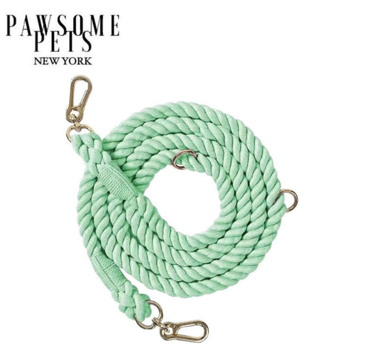 HANDS FREE DOG ROPE LEASH - MINT GREEN-0