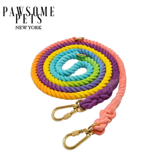 HANDS FREE DOG ROPE LEASH - PASTEL-0