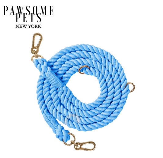 HANDS FREE DOG ROPE LEASH - SKY BLUE-0