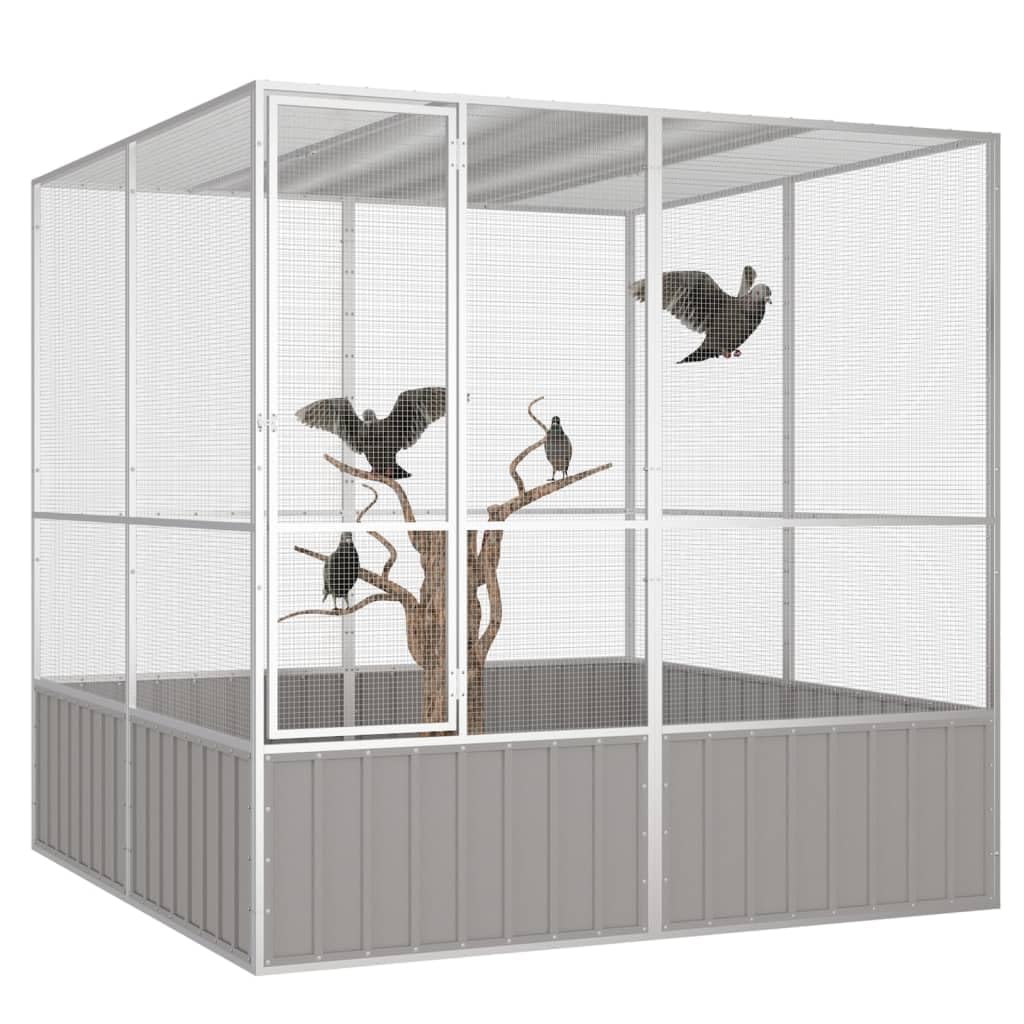 GOLINPEILO Steel Bird Cage,Large Flight King Bird Cage for Cockatiels African Grey Quaker Amazon Sun Parakeets Green Cheek Conures Pigeons Parrot Bird Cage Birdcage,Anthracite 119.1"x127.8"x83.3" -406