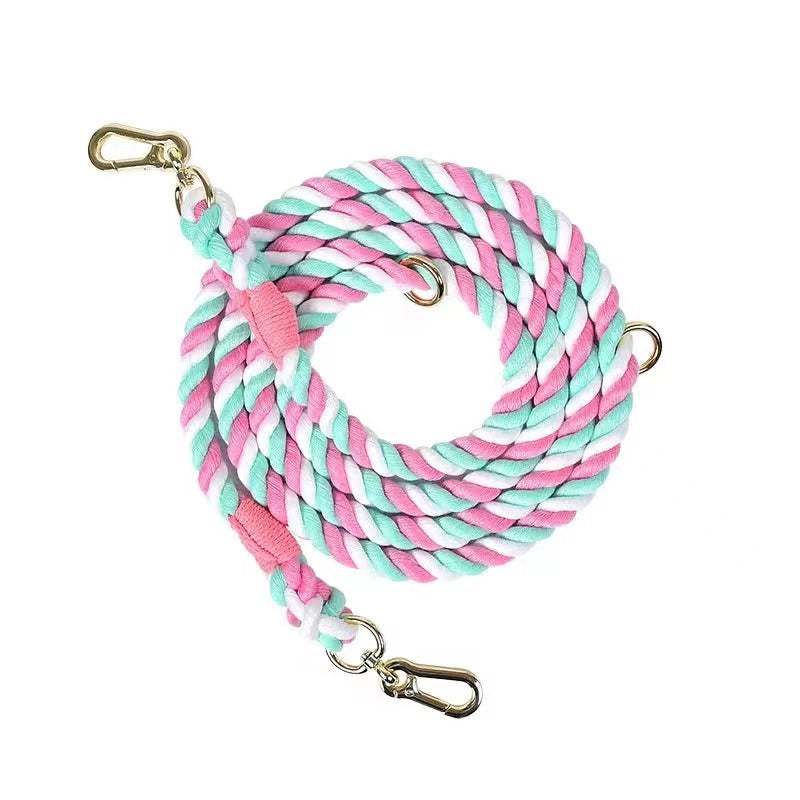 Hands Free Dog Rope Leash - Cotton Candy-0