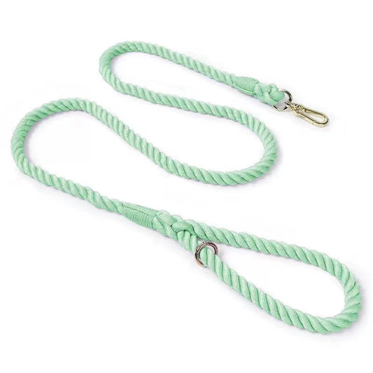 Dog Rope Leash - Light Rose Green-0