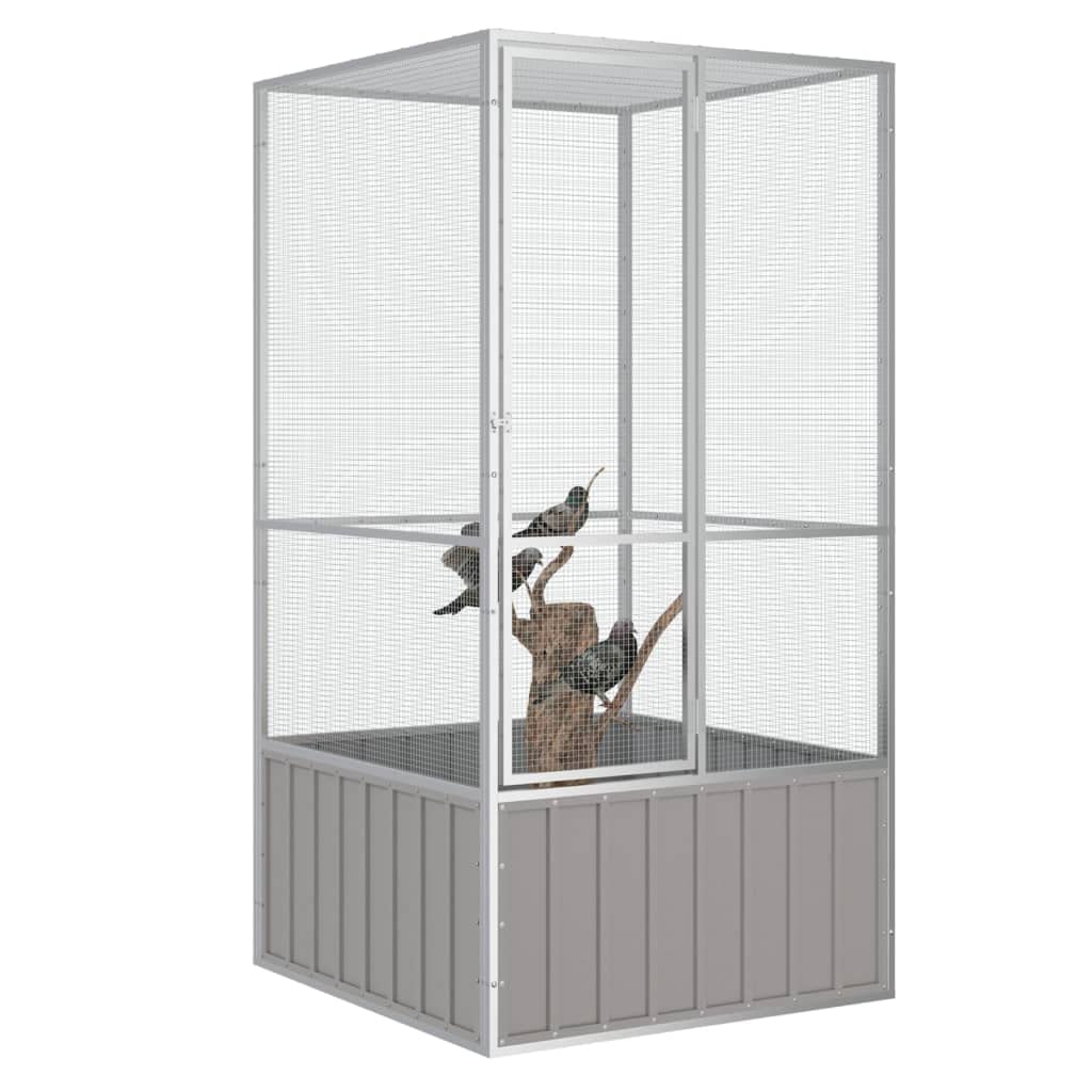 GOLINPEILO Steel Bird Cage,Large Flight King Bird Cage for Cockatiels African Grey Quaker Amazon Sun Parakeets Green Cheek Conures Pigeons Parrot Bird Cage Birdcage,Anthracite 119.1"x127.8"x83.3" -406