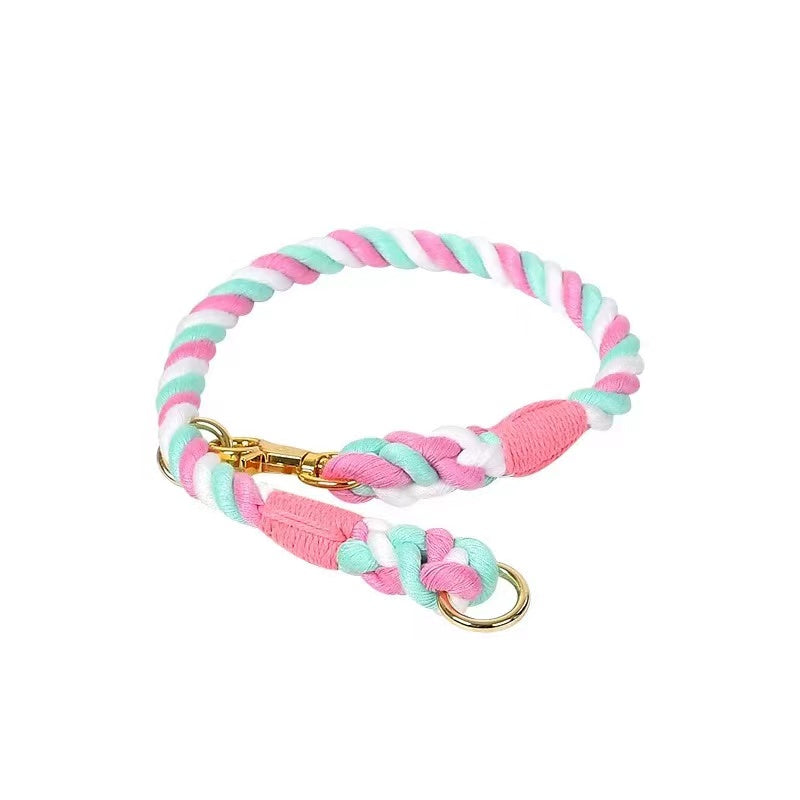 Cotton Rope Collar - Cotton Candy-0