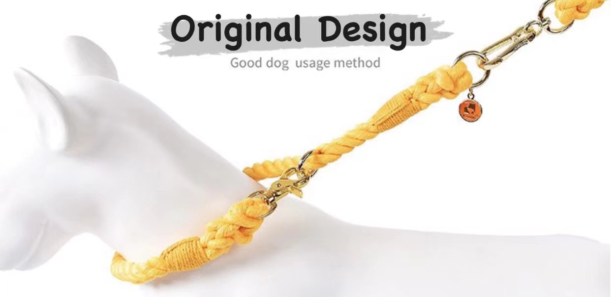 Cotton Rope Collar With Lightweight Gold Chain - Ombré Green-2