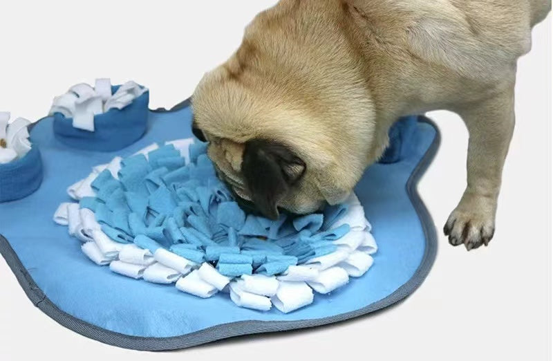 Pets Puzzle Toys Snuffle Mat - Blue Paw-0