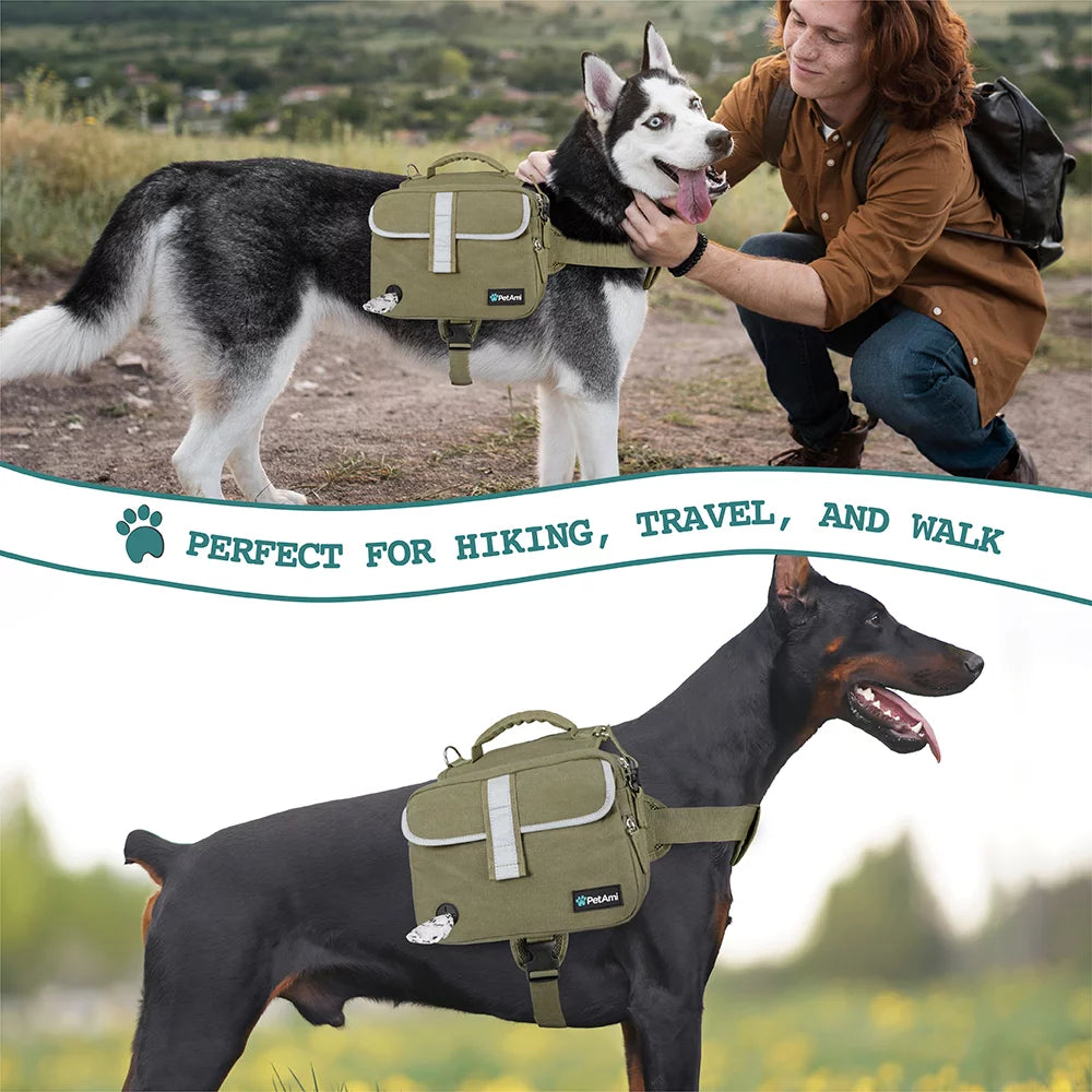 Dog Backpack for Medium Large Dogs Dog Saddle Bag for Dogs to Wear H Canadian Pet Depot