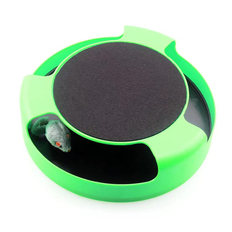 Green Interactive "UFO" Smart Cat Catch RAT Toy-1