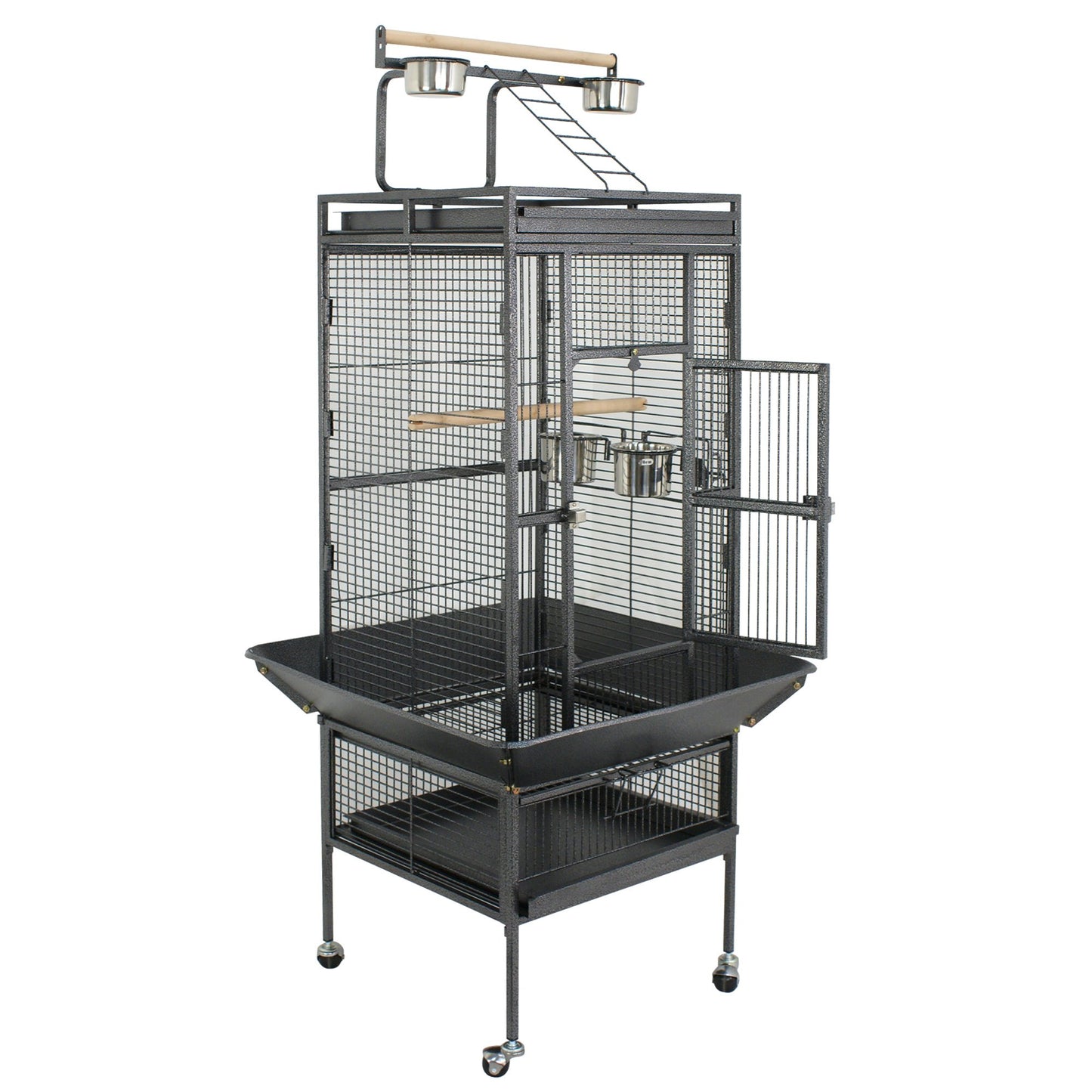 LEMY 53"/61"/68" Birdcage Pet Large Bird Cage Play Top Parrot Cockatiel Cockatoo Parakeet Finch Pet Supply (61")