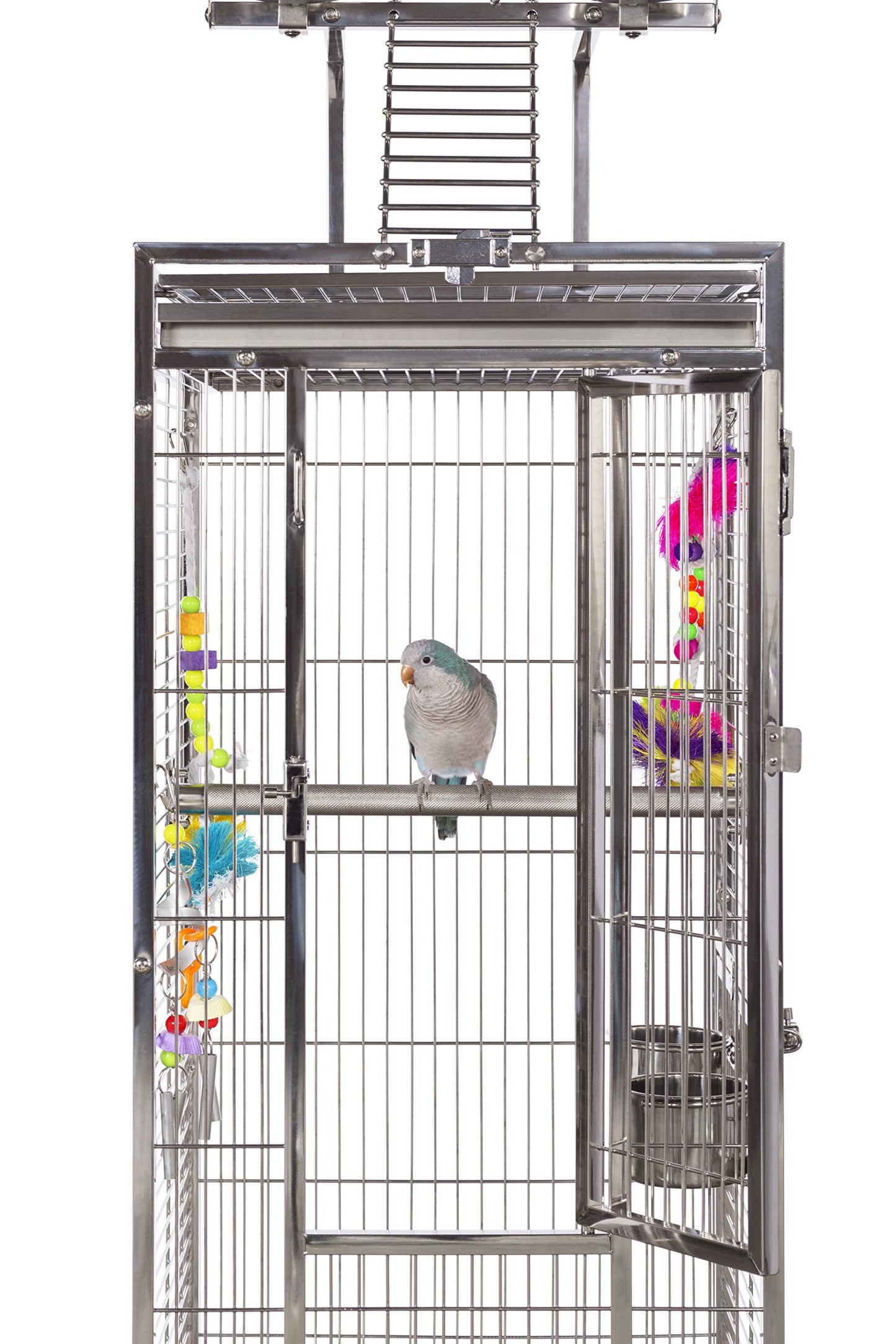 Prevue Pet Products Stainless Steel Playtop Bird Cage