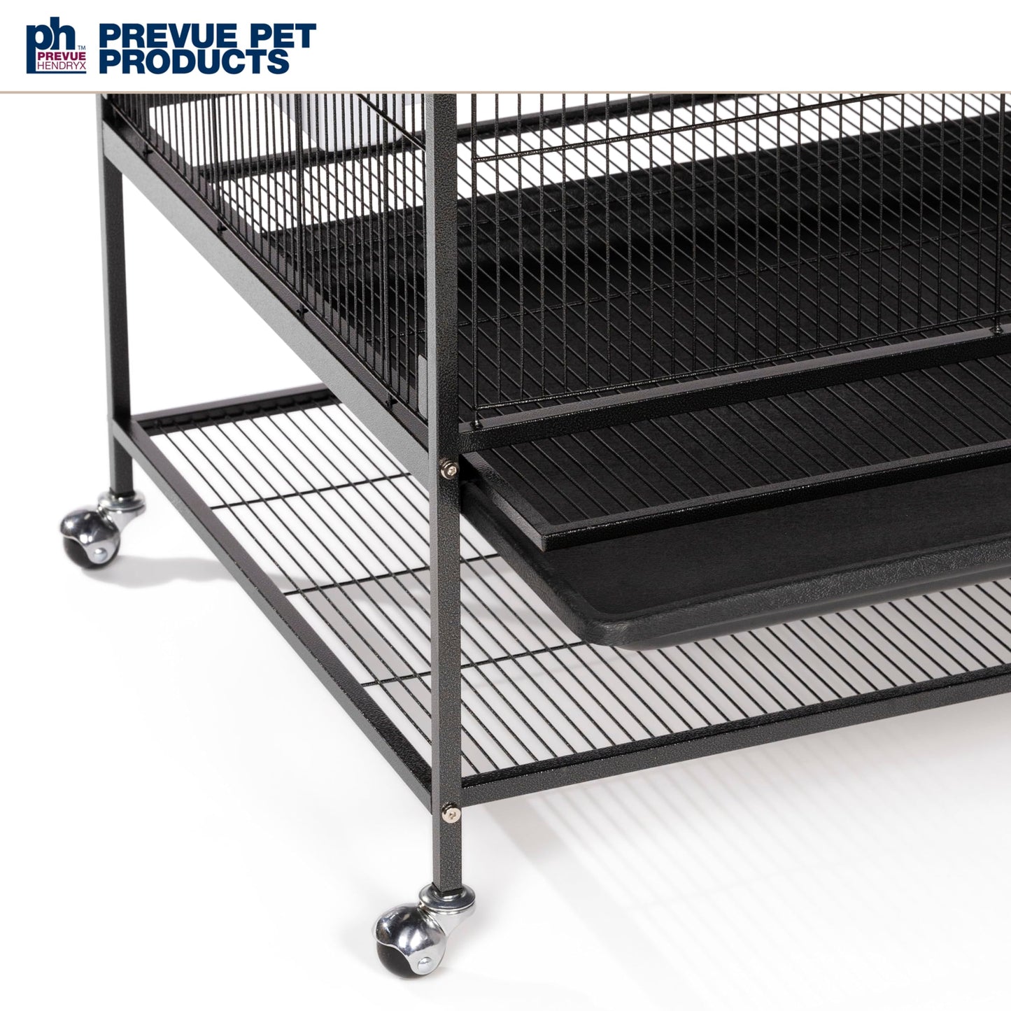 Prevue Hendryx Pet Products Wrought Iron Flight Cage, Large, Hammertone Black