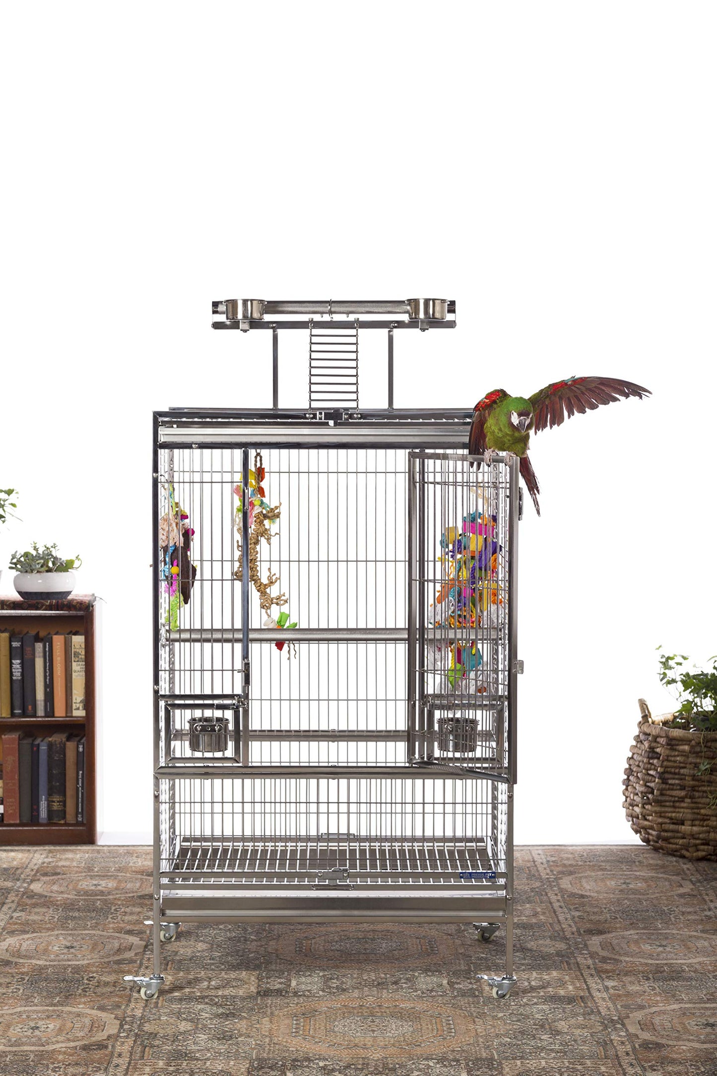 Prevue Pet Products Stainless Steel Playtop Bird Cage