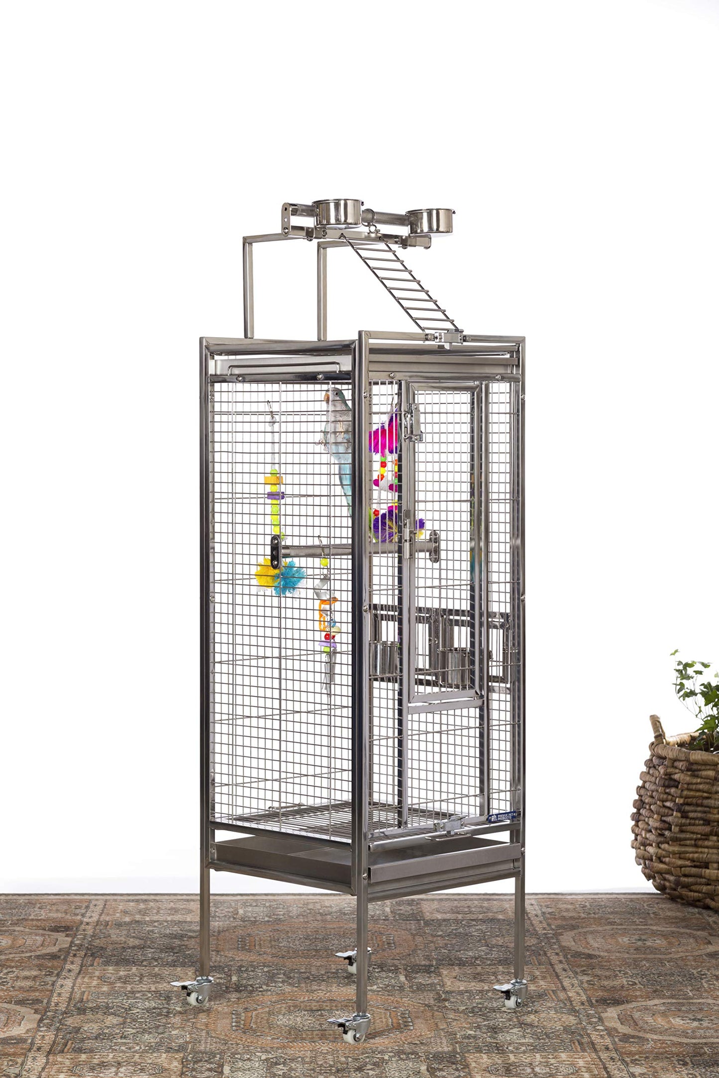 Prevue Pet Products Stainless Steel Playtop Bird Cage