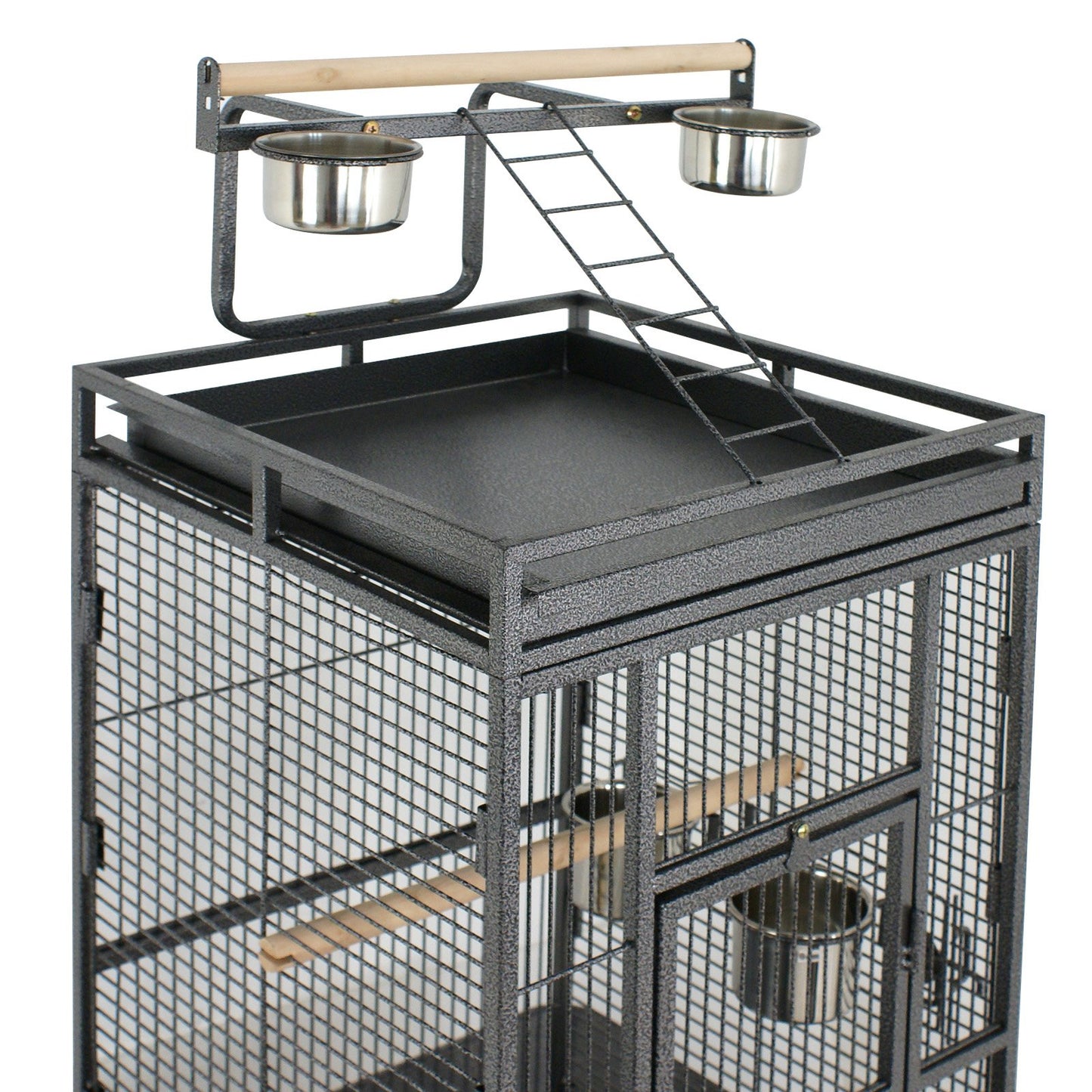 LEMY 53"/61"/68" Birdcage Pet Large Bird Cage Play Top Parrot Cockatiel Cockatoo Parakeet Finch Pet Supply (61")