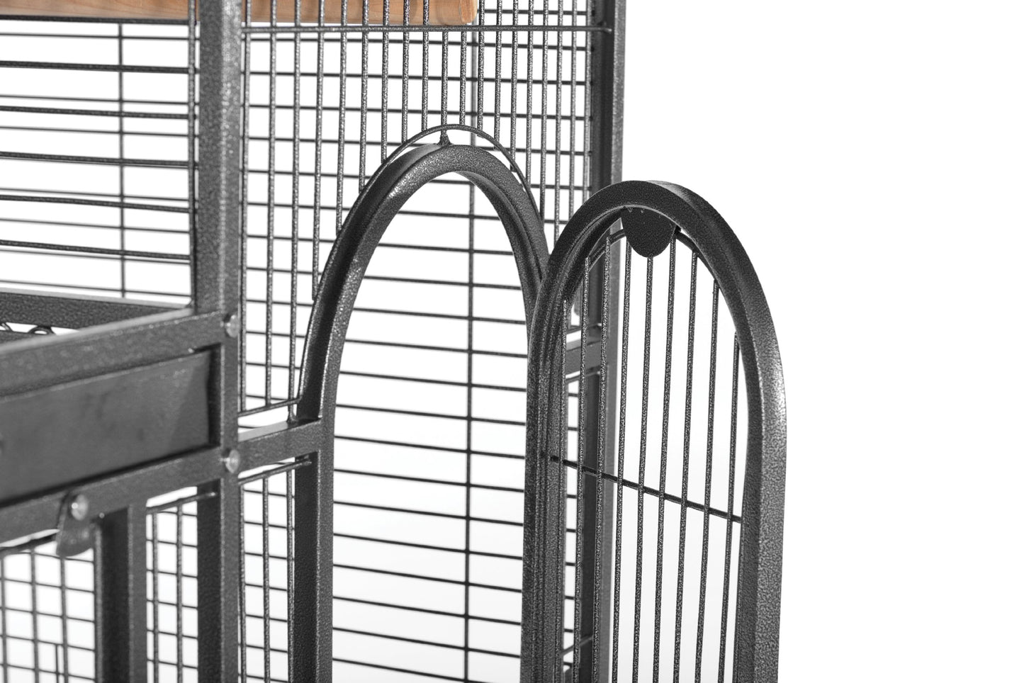 Prevue Pet Products 3159 Deluxe Double Top Bird Cage Black Hammertone