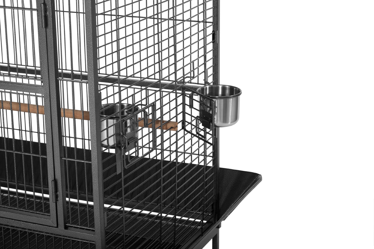 Prevue Pet Products 3159 Deluxe Double Top Bird Cage Black Hammertone