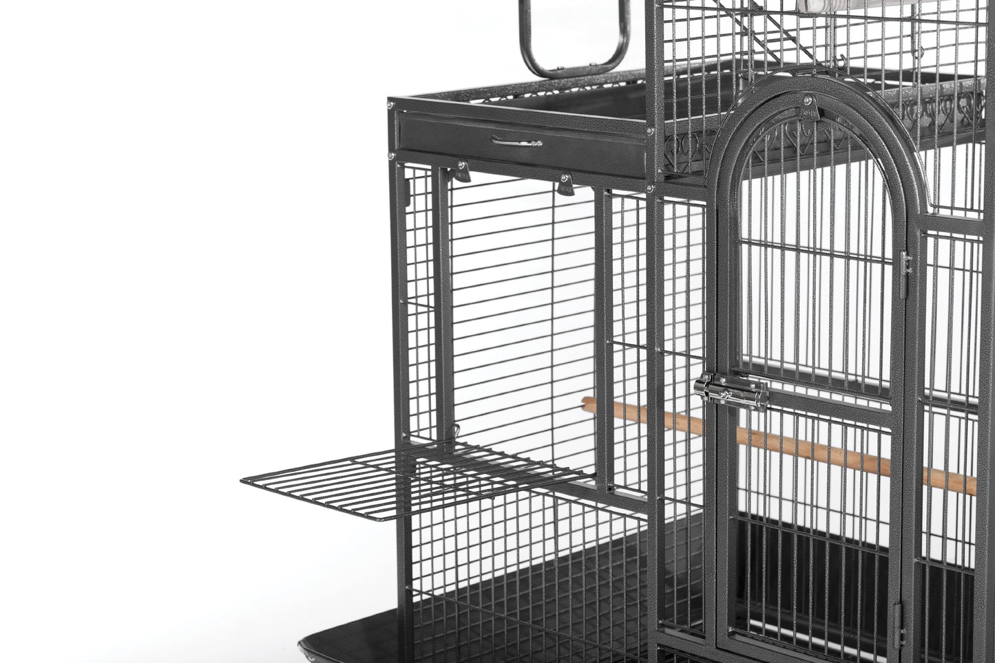 Prevue Pet Products 3159 Deluxe Double Top Bird Cage Black Hammertone