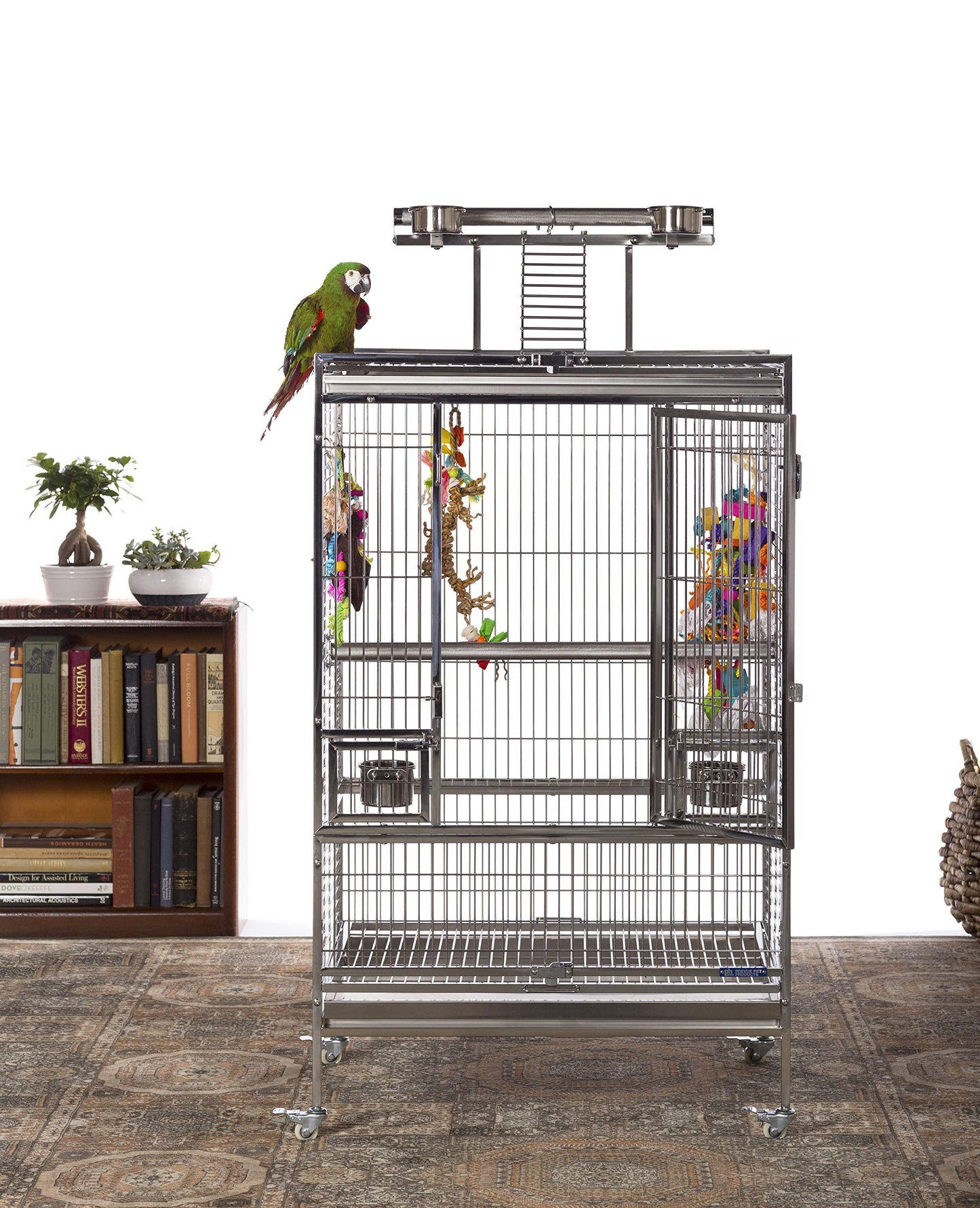 Prevue Pet Products Stainless Steel Playtop Bird Cage