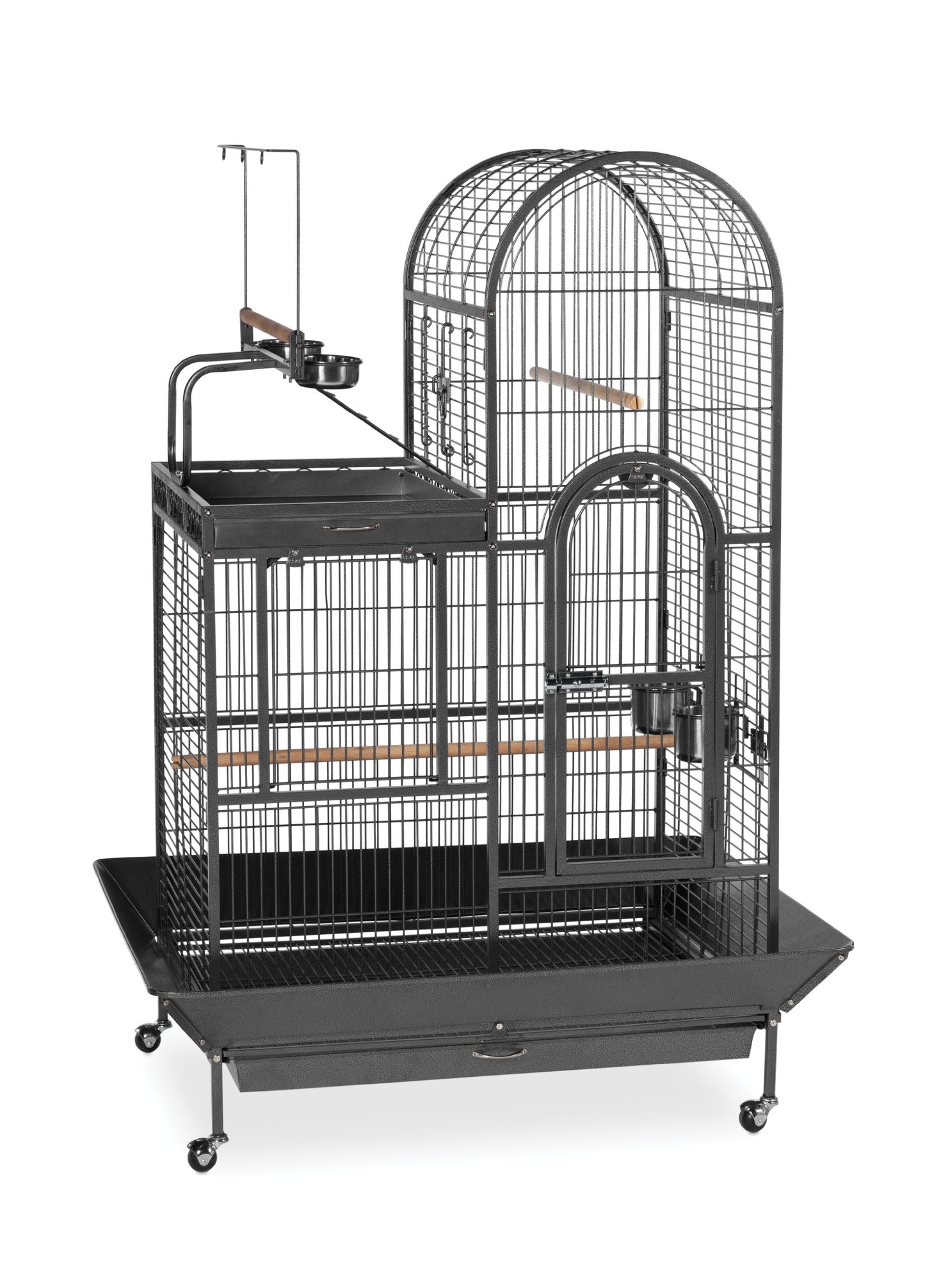 Prevue Pet Products 3159 Deluxe Double Top Bird Cage Black Hammertone