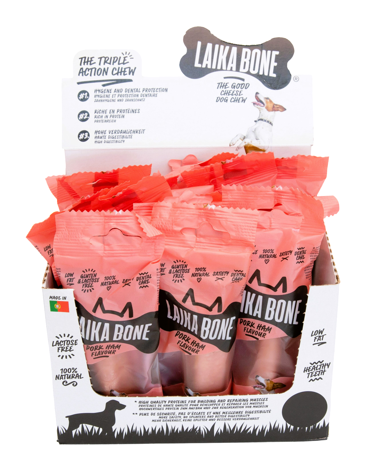 Dog treats Cheese & Ham/Bacon chew (BOX)-3