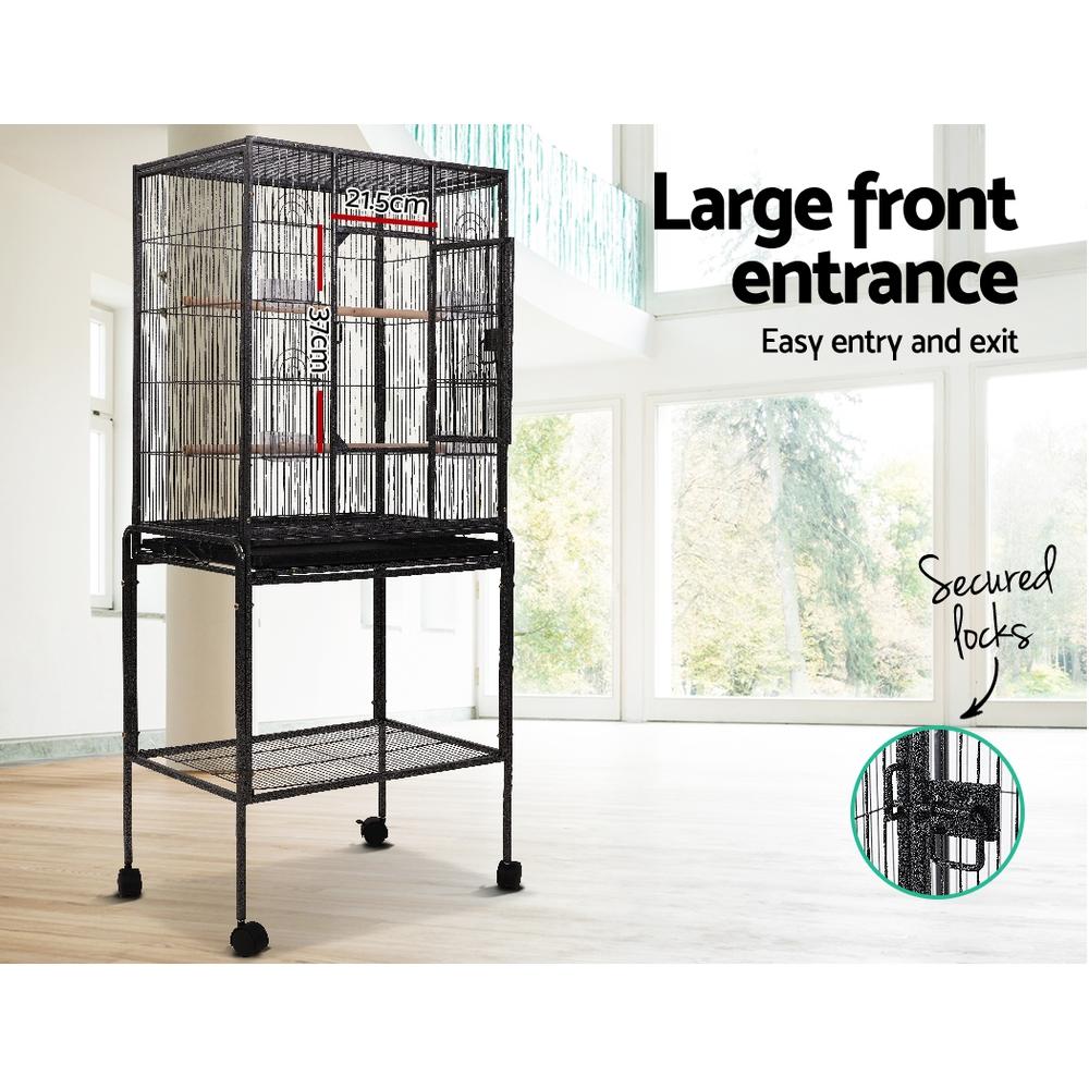 i.Pet Bird Cage Pet Cages Aviary 144CM Large Travel Stand Budgie