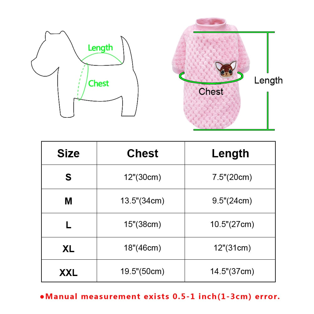 Puppy Dog Clothes Winter Warm Pet Cat Clothes