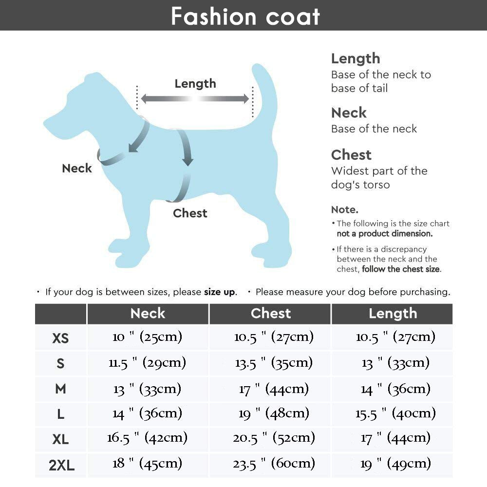 Reflective Dog Clothes Coat Winter Pet Clothing